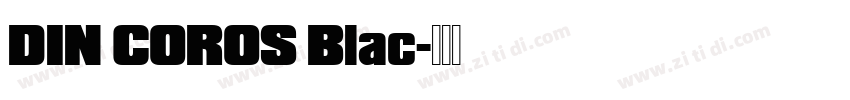 DIN COROS Blac字体转换
